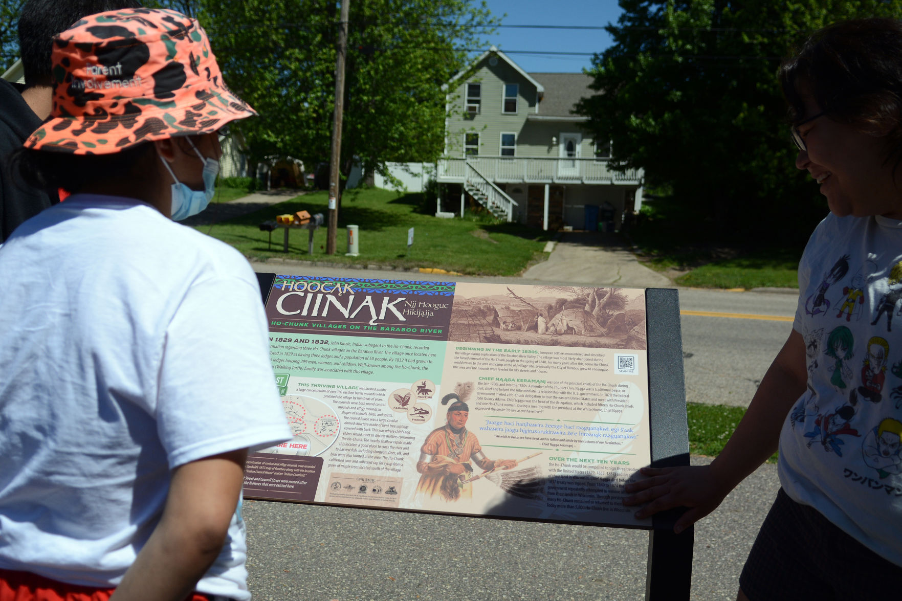 Ho-Chunk villages sign along Baraboo Riverwalk
